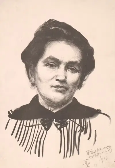 Portrait of Franciszka Panek by Leon Wyczółkowski, 1913 — digital art print download