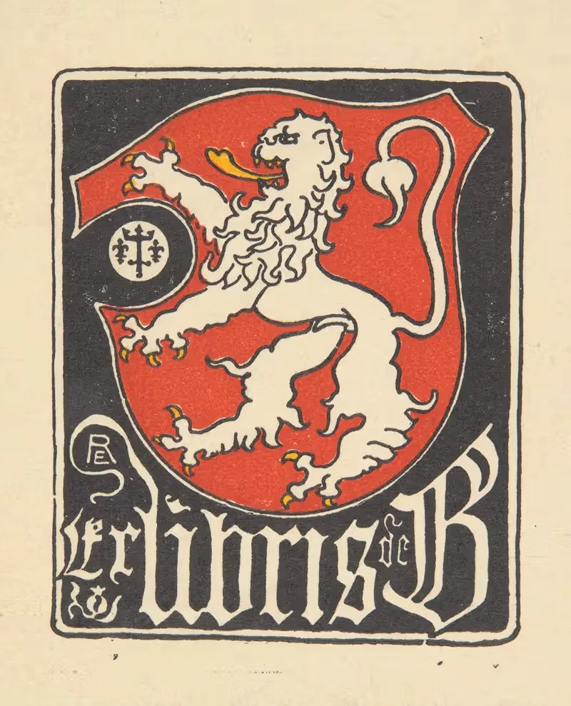 Экслибрис неизвестного владельца by Лоренц Макс Ройде, 1899-1911 — digital art print download