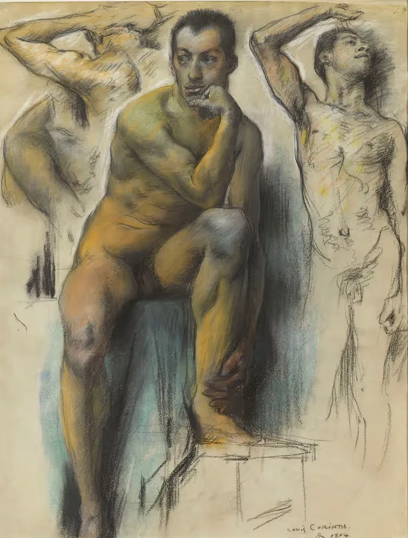 Studies of male nudes — Lovis Corinth