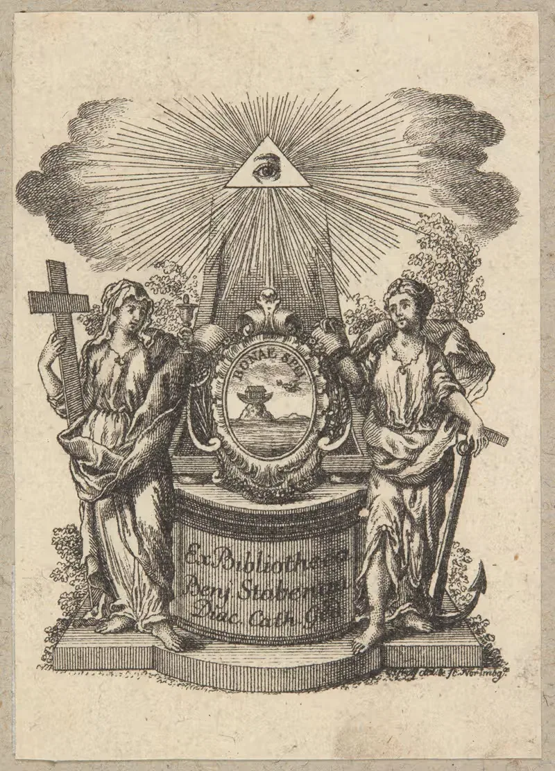 Экслибрис Бениамина Стабенау by Мартин Тироф, 1725-1755 — digital art print download