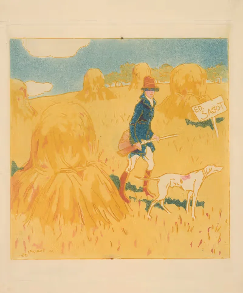 Охотник и его собака by Морис Такуа, 1906 — digital art print download