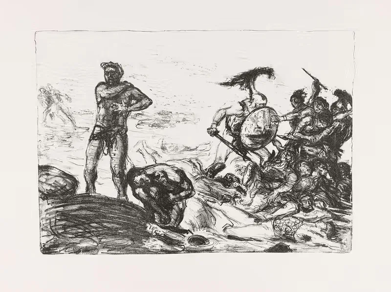 Ахилл ярится в Скамандре by Макс Слевогт, 1907 — digital art print download