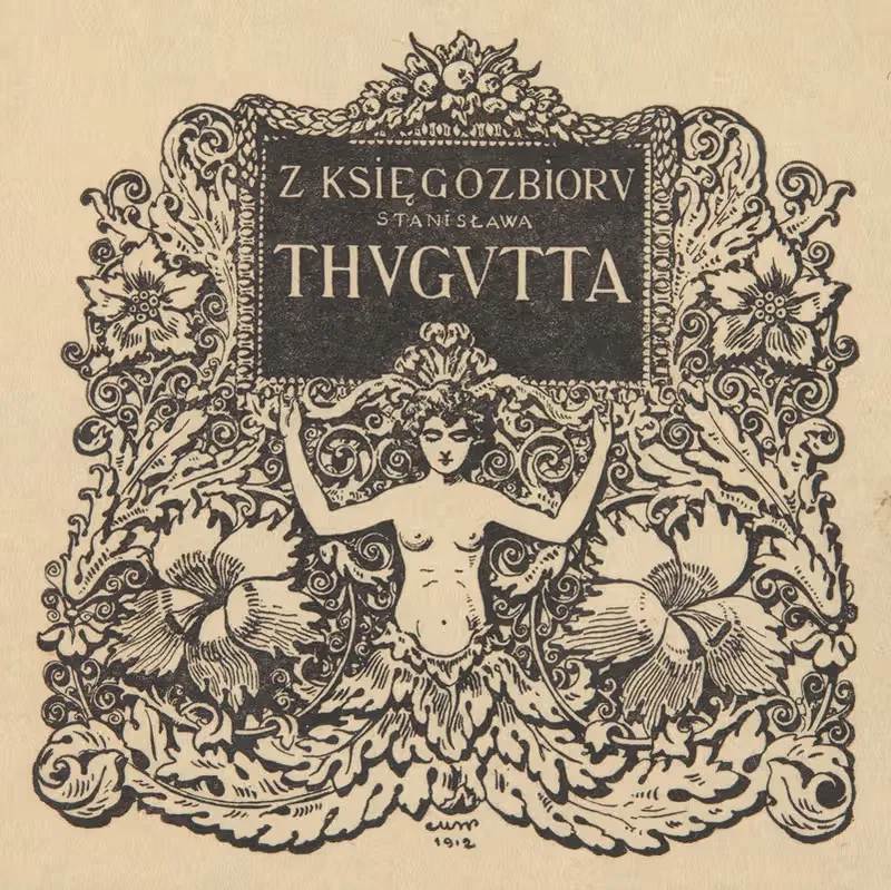 Экслибрис Станислава Тугутта (1873-1941) by Николай Вишницкий, 1873-1941 — digital art print download