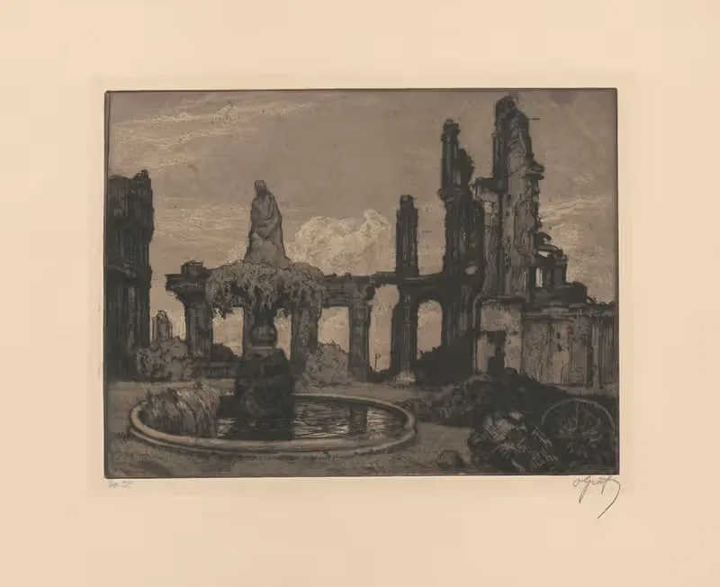 Мертвый сад в Лилле by Оскар Граф, 1914-1915 — digital art print download