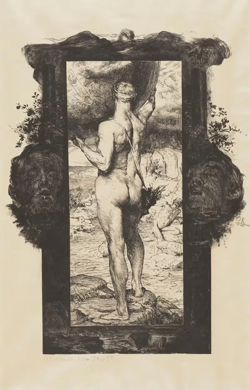 Геркулес и Атлас by Отто Грейнер, 1892 — digital art print download