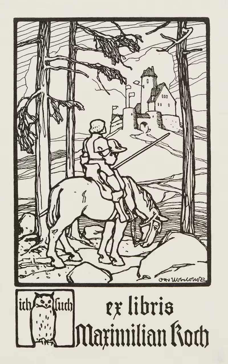 Bookplate of Maximilian Roch — Otto Ubbelohde