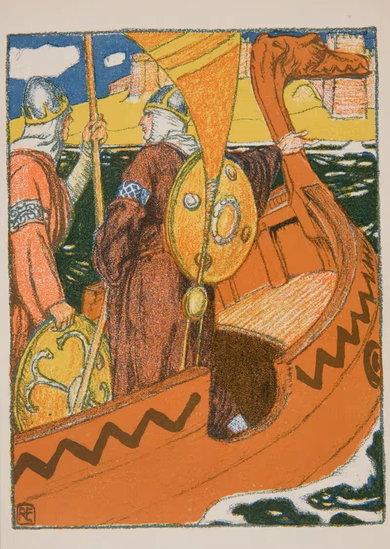 Два солдата в лодке by Роберт Энгелс, 1914 — digital art print download