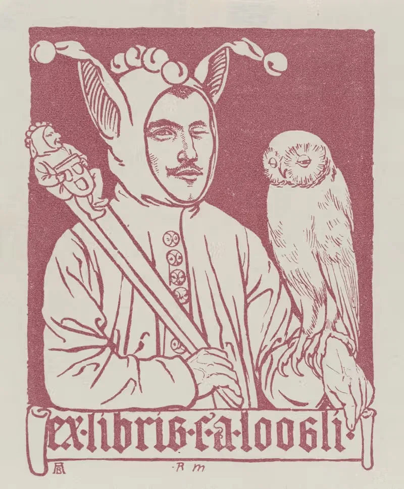 Bookplate of C.A. Loosli — Rudolf Münger