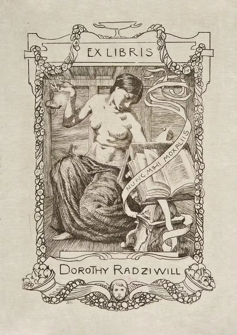 Bookplate of Dorotha Radziwiłł — Sigmund Lipinsky