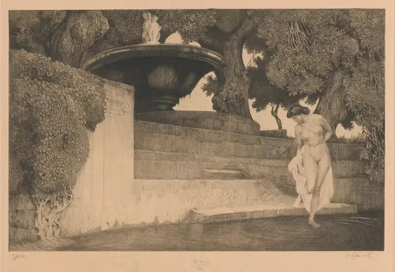 Уединённый сад by Зигмунд Липиньский, 1915 — digital art print download