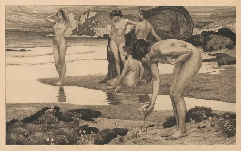 Тишина на море by Зигмунд Липиньский, 1912 — digital art print download