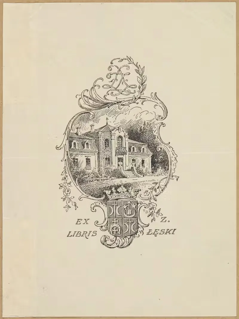 Экслибрис З. Леского by Тадеуш Ян Дмоховский, 1880-1910 — digital art print download