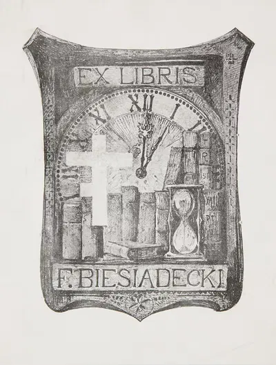 Экслибрис Францишека Бесиадецкого by Тадеуш Рихтер, 1903 — digital art print download
