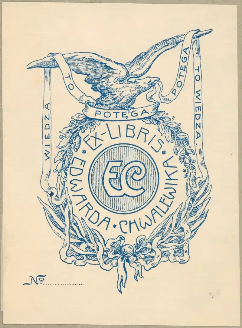 Экслибрис Эдварда Хвалевика (1873-1956) by Вацлав Вансович, 1873-1956 — digital art print download