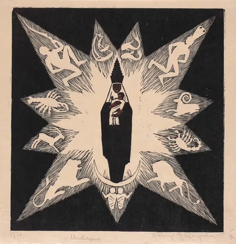 Наша Дама в Зодиаке by Виктория Горыńска, 1926 — digital art print download