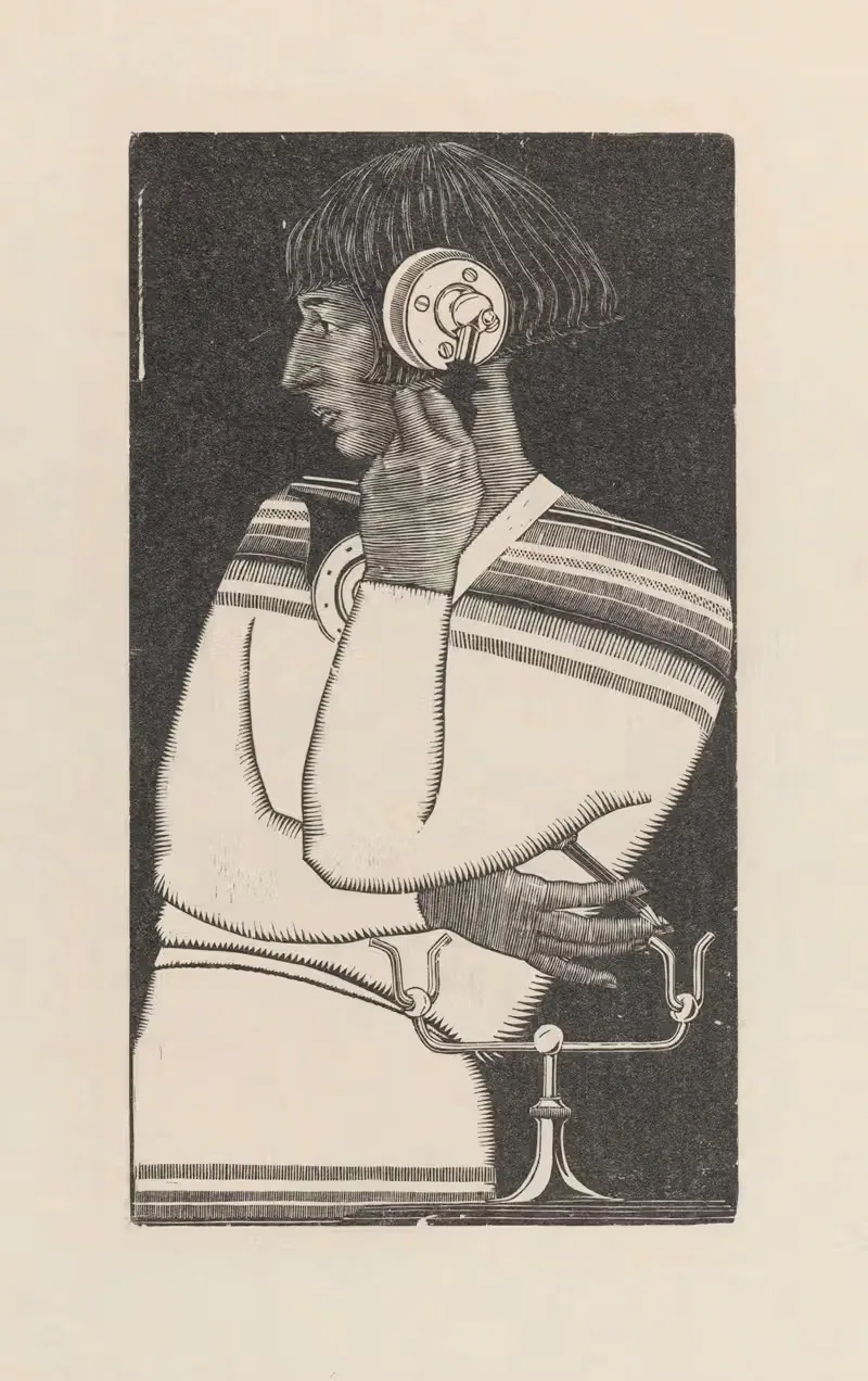 Автопортрет с телефоном by Виктория Горыńска, 1930 — digital art print download