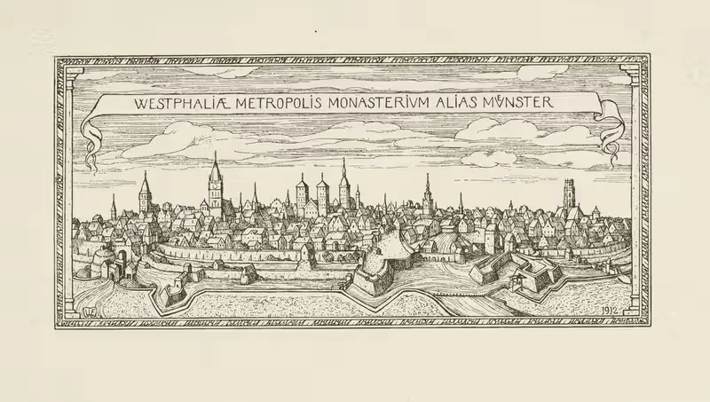 Westphaliae. Metropolis monasterium alias Münster by Wilhelm Ehringhausen, 1912 — digital art print download