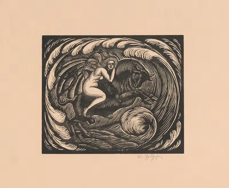 Похищение Европы by Владислав Скоциляс, 1920 — digital art print download