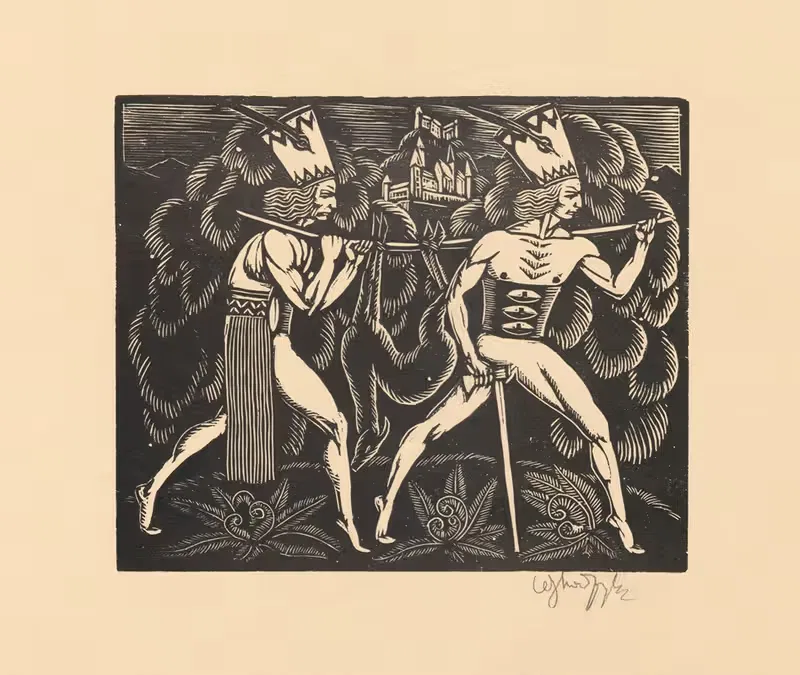 Возвращение с охоты by Владислав Скоциляс, 1921 — digital art print download