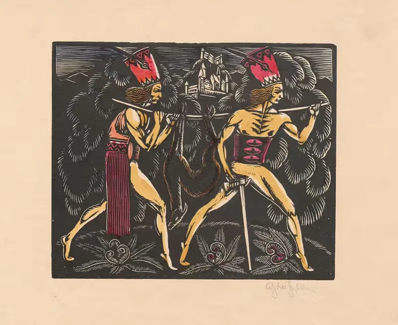Возвращение с охоты by Владислав Скоциляс, 1921 — digital art print download