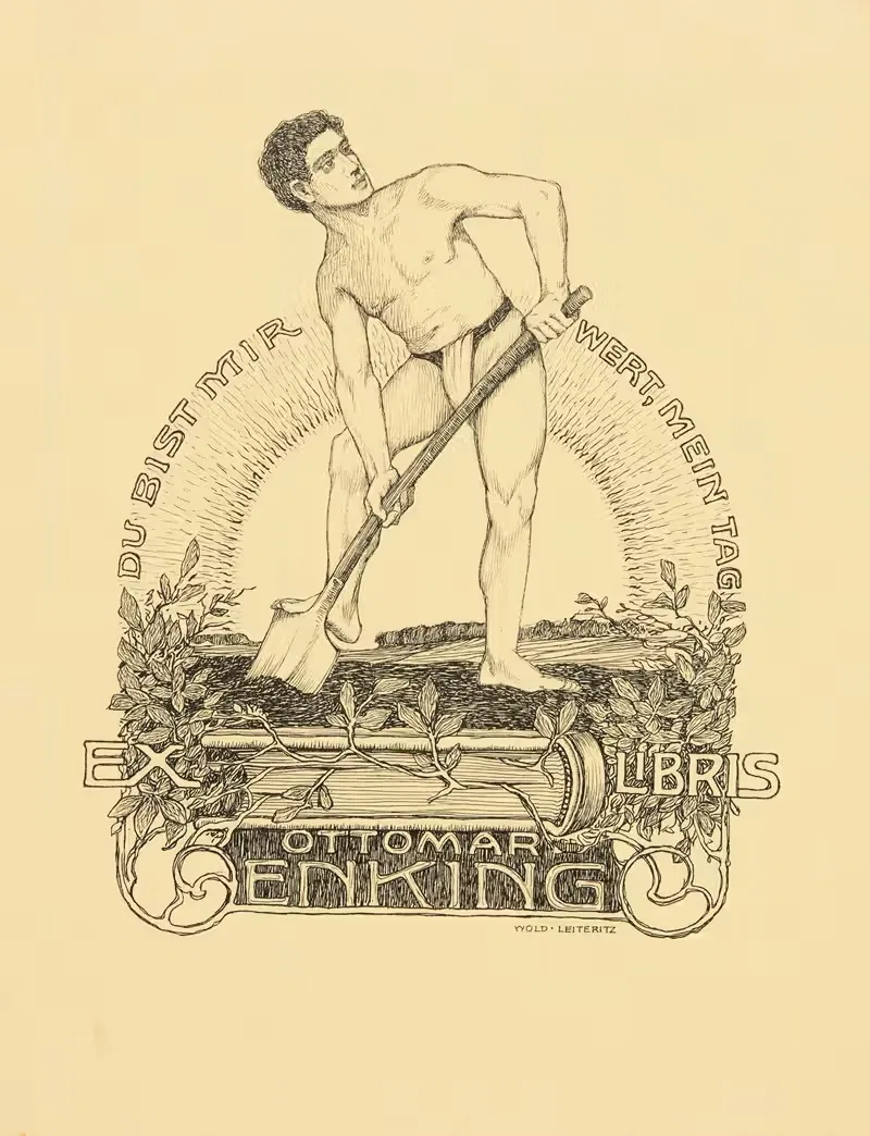 Bookplate of Ottomar Enking — Woldemar Leiteritz