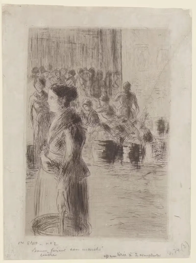 Хорошая женщина делает свои покупки by Камиль Писсарро, 1888 — digital art print download