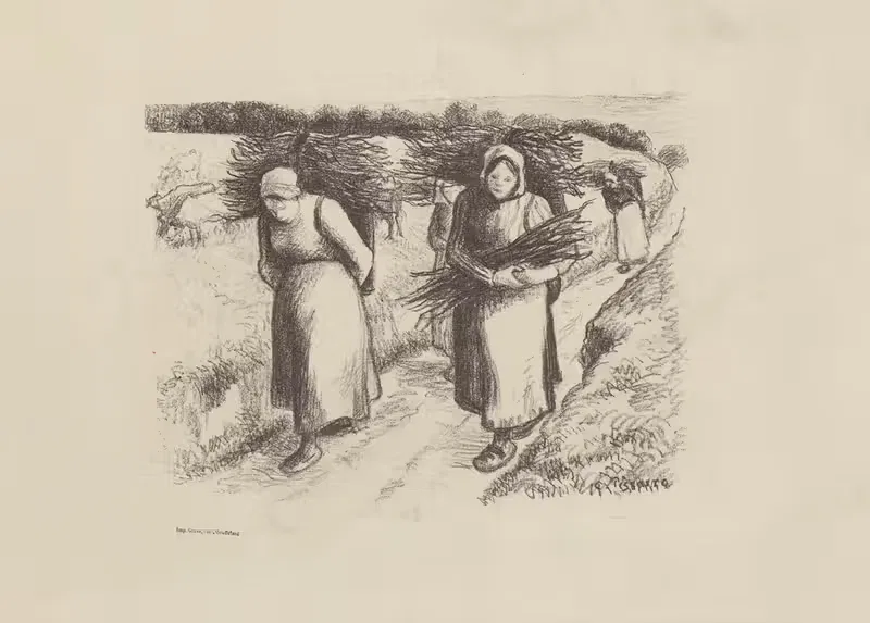 Paysannes portant des fagots — Camille Pissarro