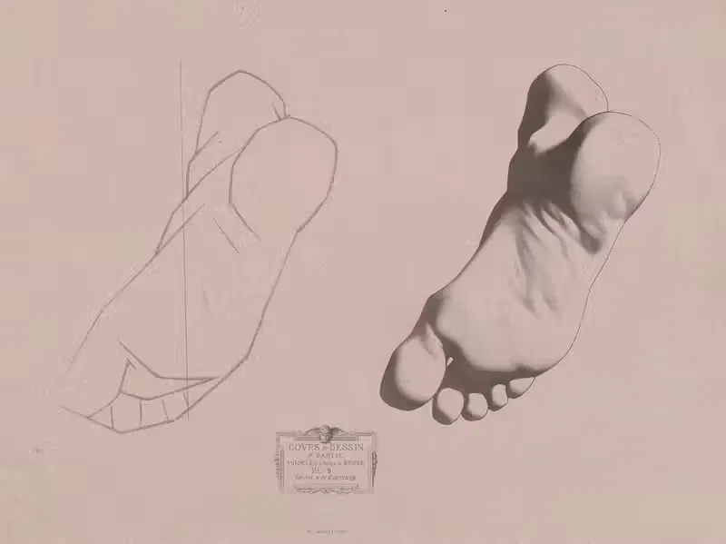 Cours de dessin Pl.10 by Charles Bargue, 1867 — digital art print download
