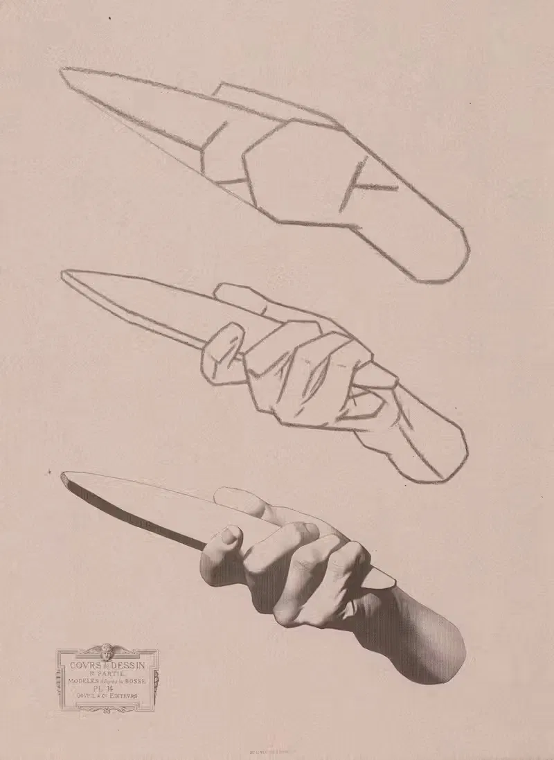 Cours de dessin Pl.15 by Charles Bargue, 1867 — digital art print download