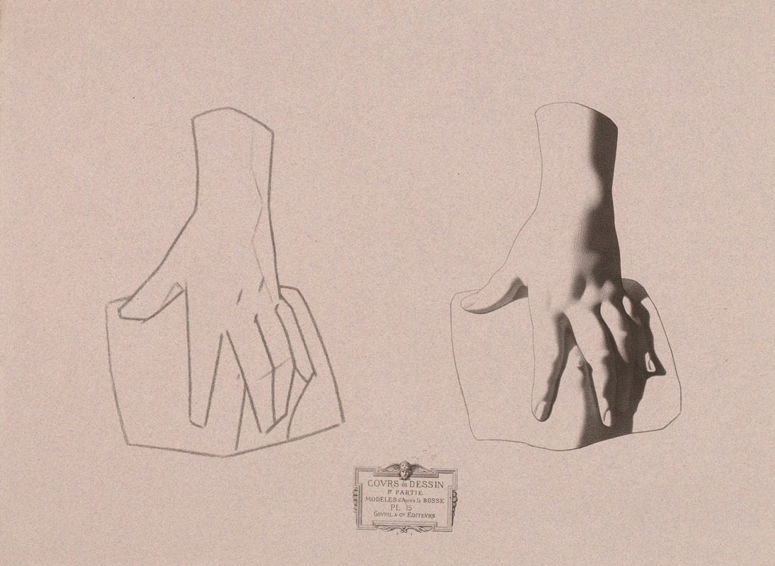 Cours de dessin Pl.16 by Charles Bargue, 1867 — digital art print download