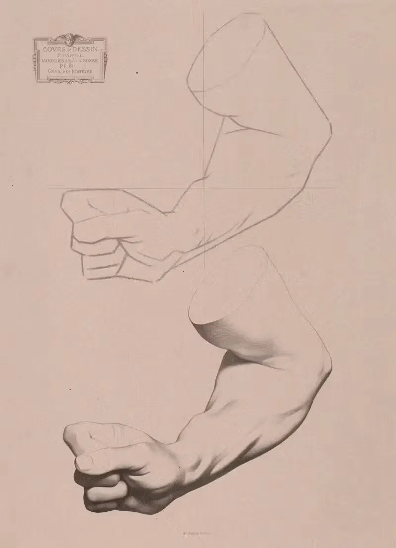 Cours de dessin Pl.20 by Charles Bargue, 1867 — digital art print download