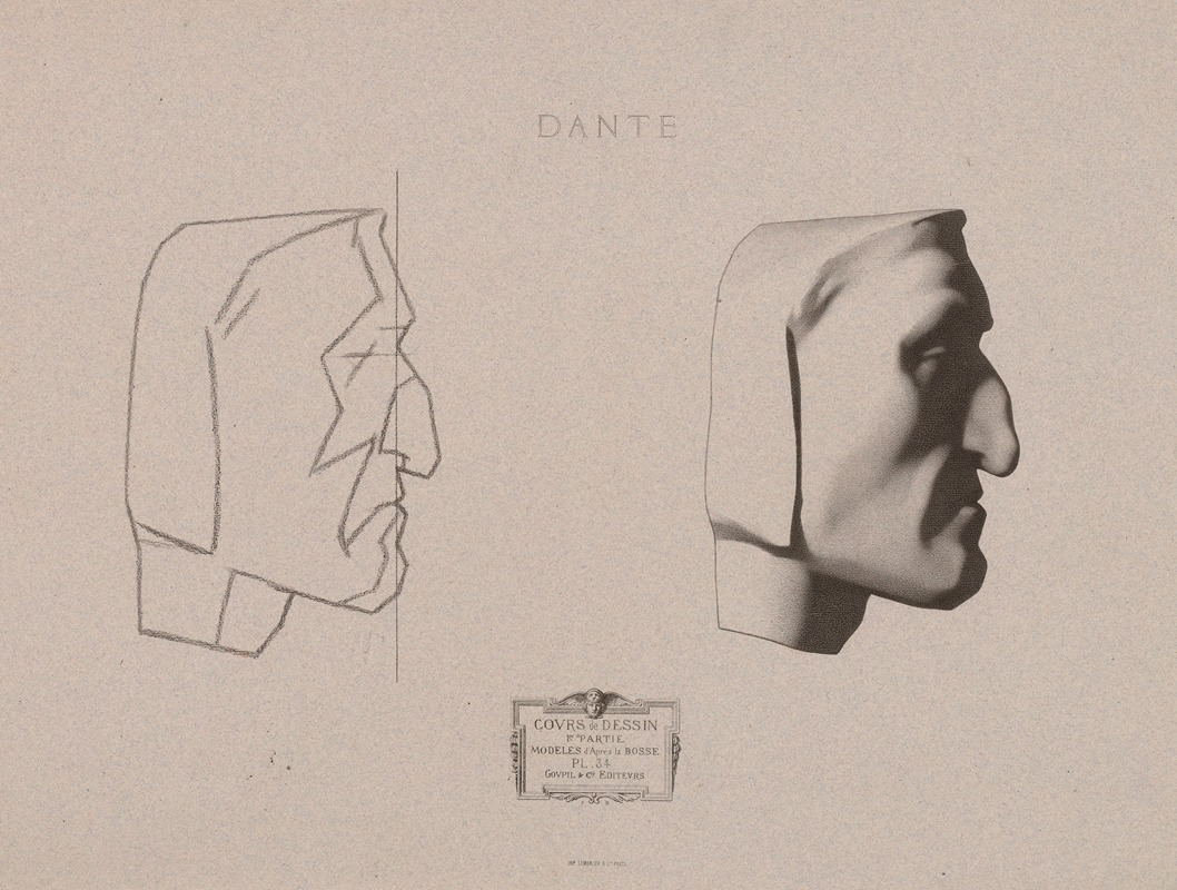 Cours de dessin Pl.36 by Charles Bargue, 1867 — digital art print download