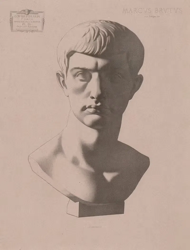 Cours de dessin Pl.53 by Charles Bargue, 1867 — digital art print download