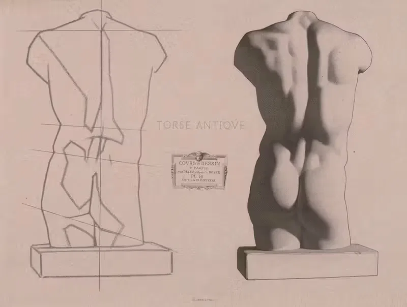 Cours de dessin Pl.59 by Charles Bargue, 1867 — digital art print download