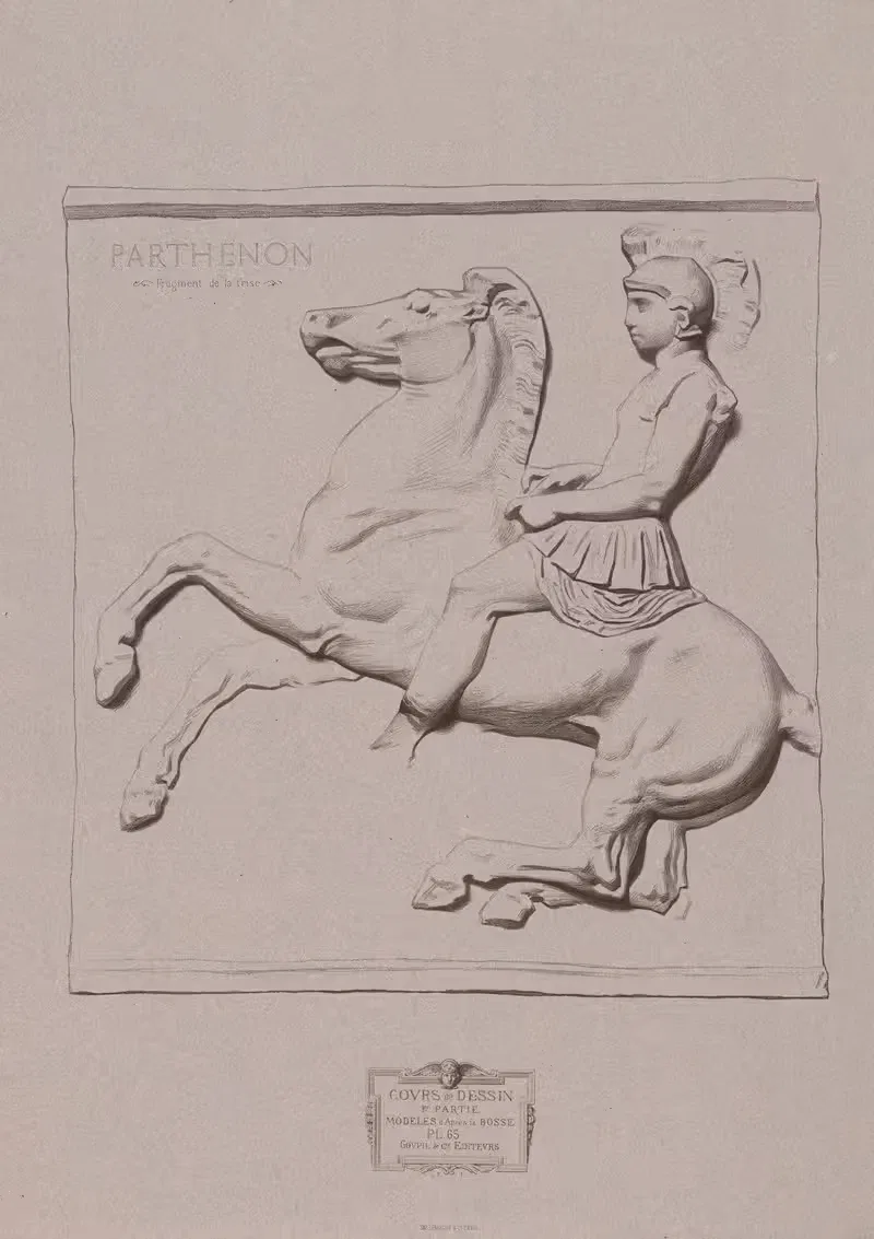 Cours de dessin Pl.68 by Charles Bargue, 1867 — digital art print download