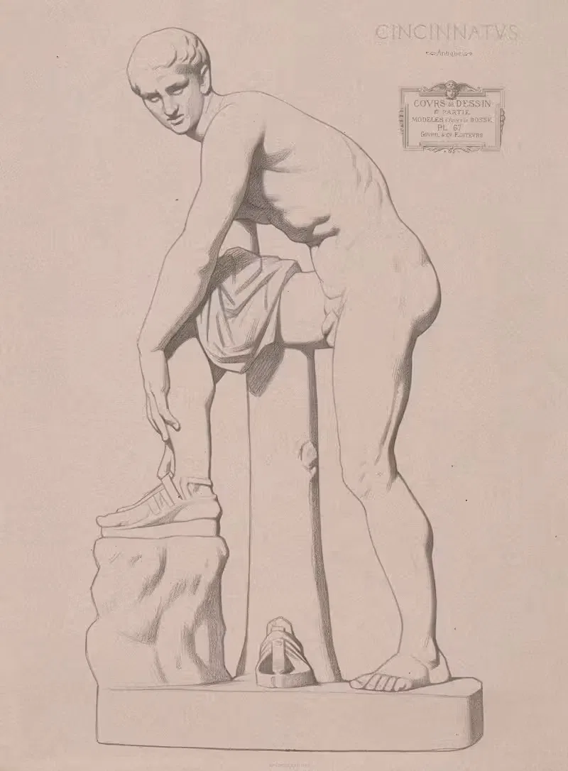 Cours de dessin Pl.70 by Charles Bargue, 1867 — digital art print download