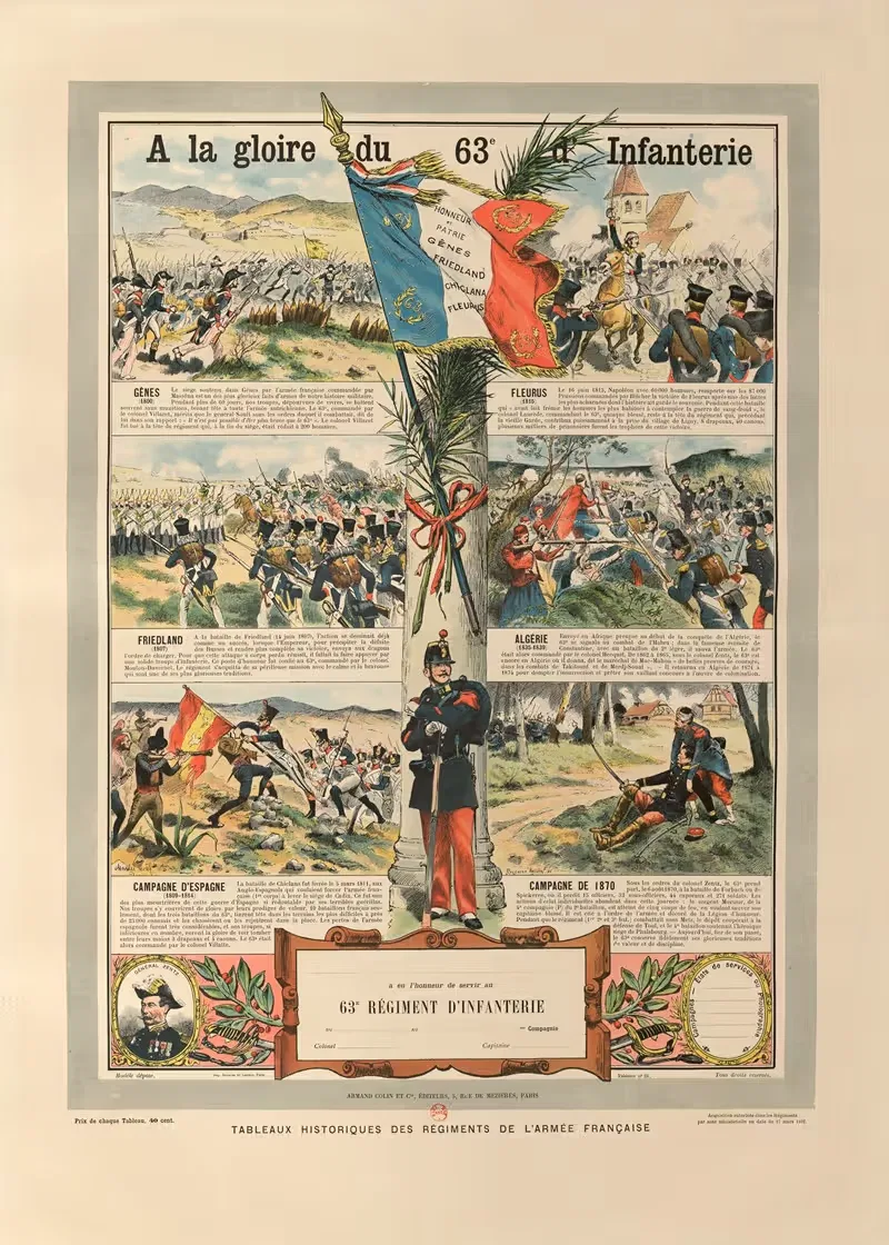 В славу 63-го пехотного полка by Шарль Морель, 1892 — digital art print download