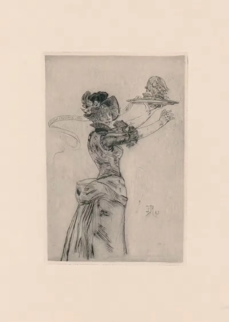Académie by Félicien Rops, 1883 — digital art print download
