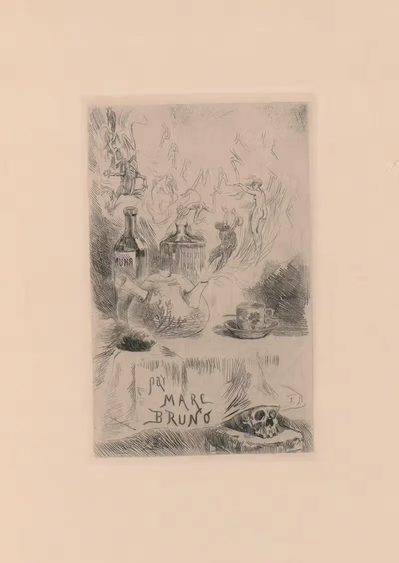 За чаем by Феликс Ропс, 1875 — digital art print download