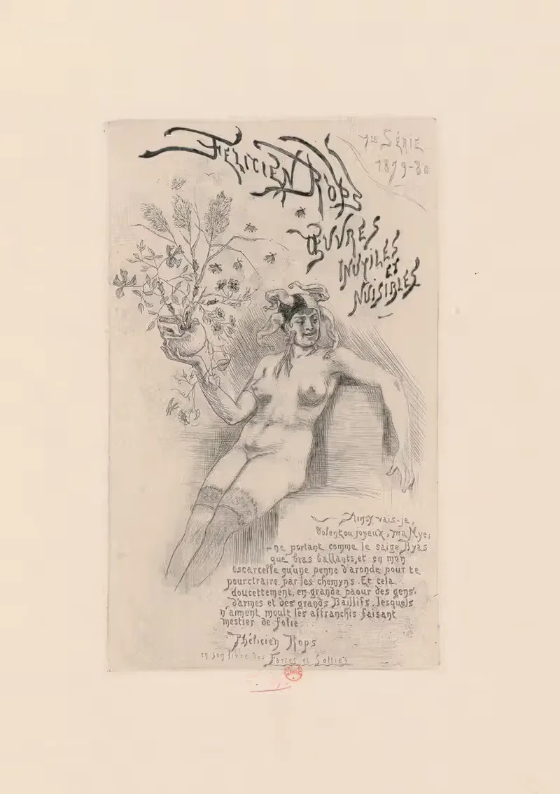 Frontispice des Oeuvres inutiles et nuisibles — Félicien Rops