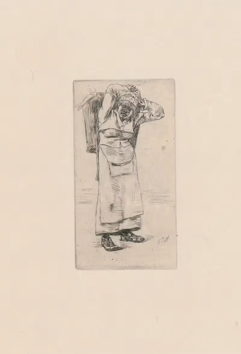 La porteuse de poisson by Félicien Rops, 1890 — digital art print download