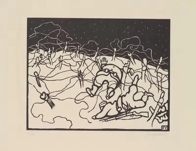 Колючая проволока (Les Fils de Fer) by Феликс Валлотон, 1916 — digital art print download