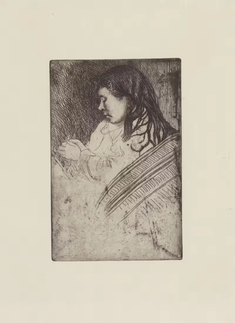 Jeune fille aux mains jointes — Félix Vallotton