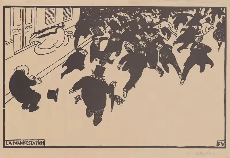 La manifestation by Félix Vallotton, 1893 — digital art print download