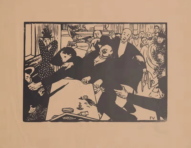 Ссора или сцена в кафе by Феликс Валлотон, 1892 — digital art print download