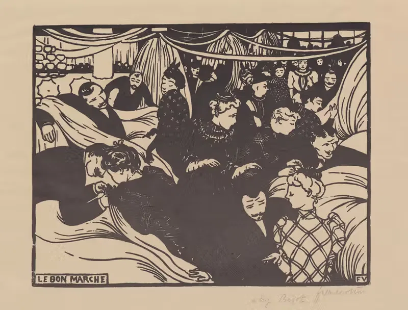 Ле Бон Марше by Феликс Валлотон, 1893 — digital art print download