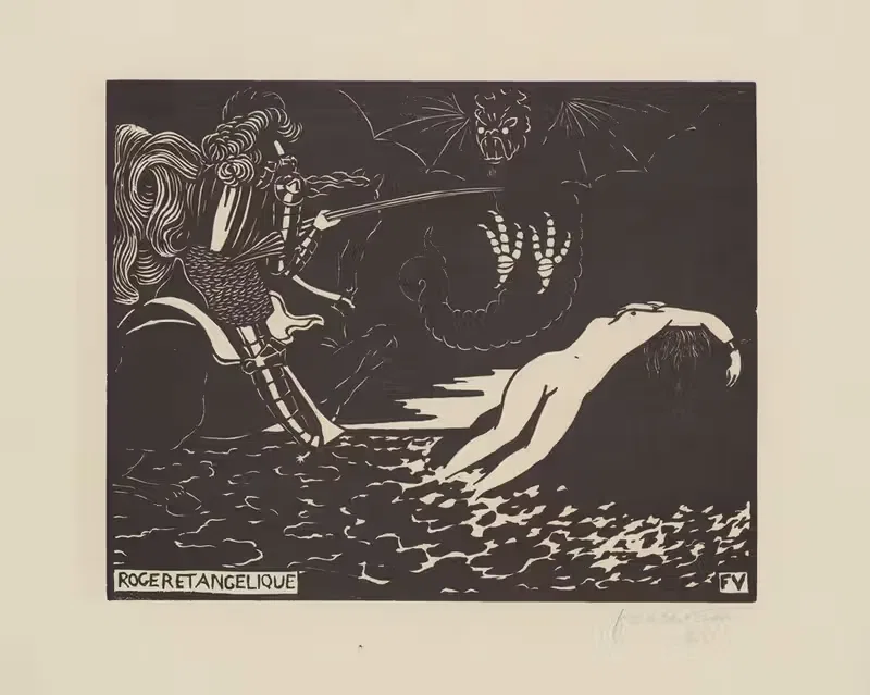 Рожер и Анжелика by Феликс Валлотон, 1896 — digital art print download