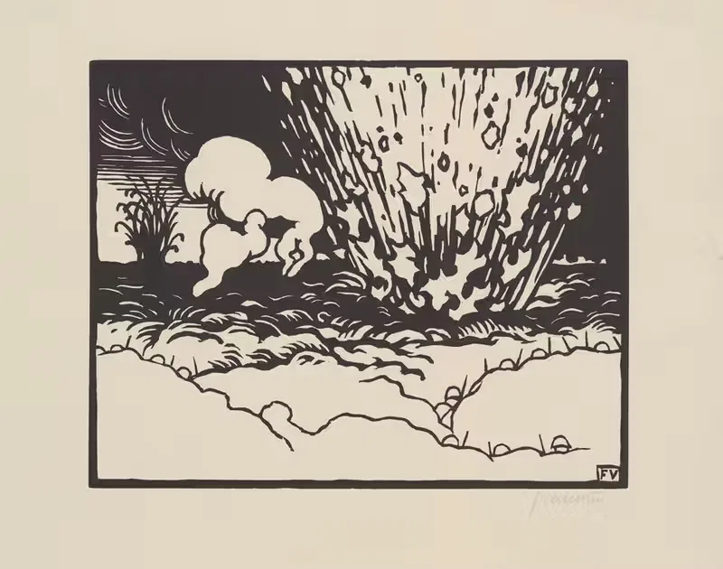 Траншея by Феликс Валлотон, 1916 — digital art print download