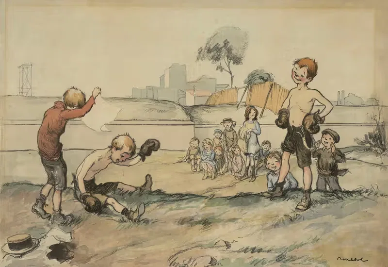 Enfants boxeurs by Francisque Poulbot — digital art print download