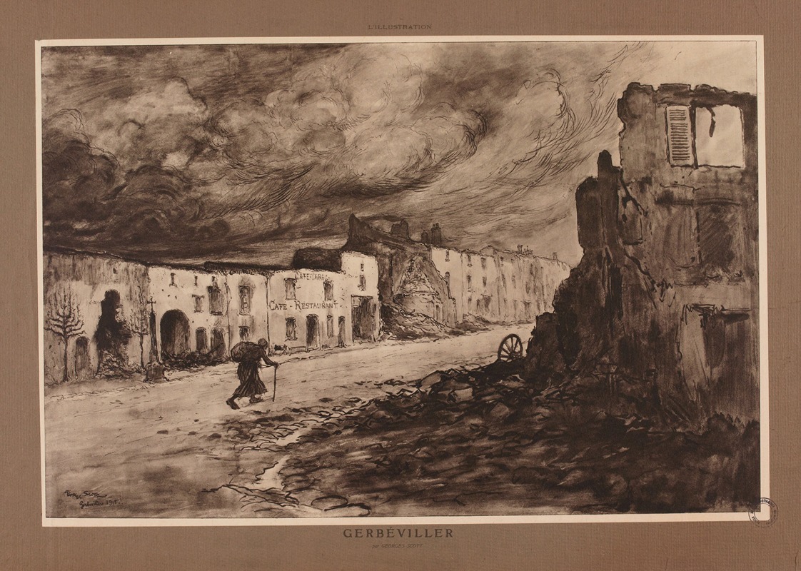 Жербевильер by Жорж Бертен Скотт, 1915 — digital art print download
